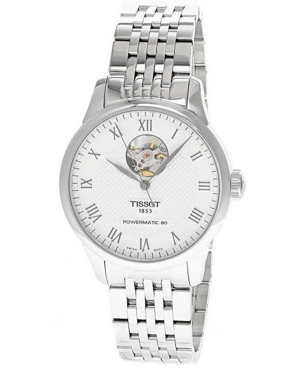 Orologio da uomo Tissot Le Locle Powermatic 80 Open Heart quadrante argento automatico T006.407.11.033.02