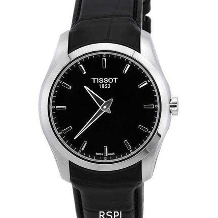 Orologio da uomo Tissot T-Classic Couturier Secret Date quadrante nero al quarzo T035.446.16.051.00 T0354461605100 100M