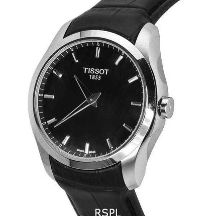 Orologio da uomo Tissot T-Classic Couturier Secret Date quadrante nero al quarzo T035.446.16.051.00 T0354461605100 100M