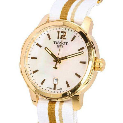 Tissot T-Sport Quickster quadrante in madreperla bianca al quarzo T095.410.37.117.00 T0954103711700 100M orologio unisex