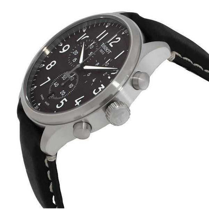 Orologio da uomo Tissot T-Sport Chrono XL cinturino in pelle quadrante antracite al quarzo T116.617.16.062.00 100M