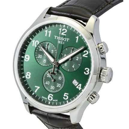 Orologio da uomo Tissot Chrono XL Classic Cronografo in acciaio inossidabile con quadrante verde al quarzo T116.617.16.092.00 100M