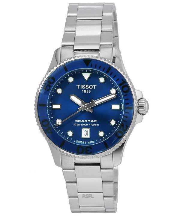 Tissot T-Sport Seastar 1000 quadrante blu subacqueo al quarzo T120.210.11.041.00 T1202101104100 300M orologio unisex