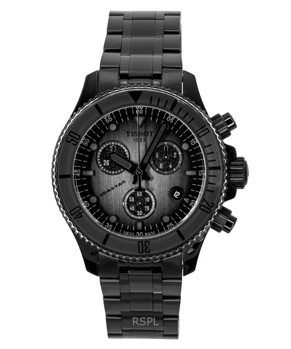 Orologio da uomo Tissot Seastar 1000 Chronograph Black Stainless Steel Black Dial Quartz Diver's T120.217.33.061.00 300M