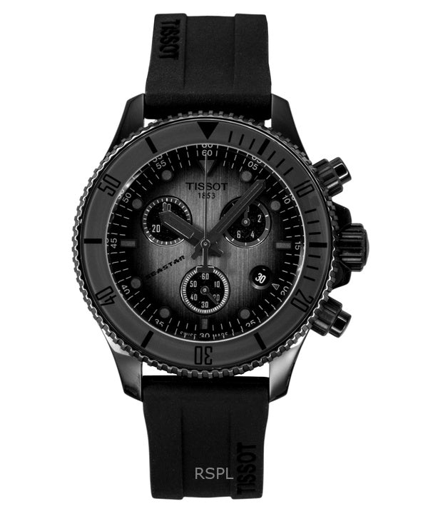 Tissot SeaStar 1000 Chronograph Synthetic Strap Black Dial Quartz Diver's T120.217.37.061.00 300M Men's Watch