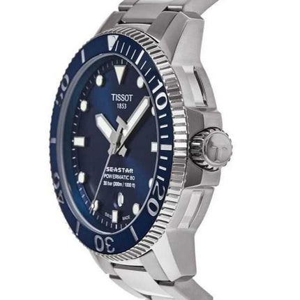 Orologio da uomo Tissot Seastar 1000 Professional Powermatic 80 quadrante blu Diver T120.407.11.041.03 T1204071104103 300M