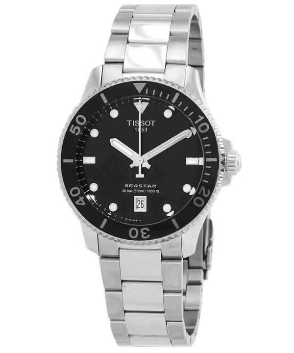 Tissot T-Sport Seastar 1000 acciaio inossidabile quadrante nero quarzo subacqueo T120.410.11.051.00 300M orologio da uomo