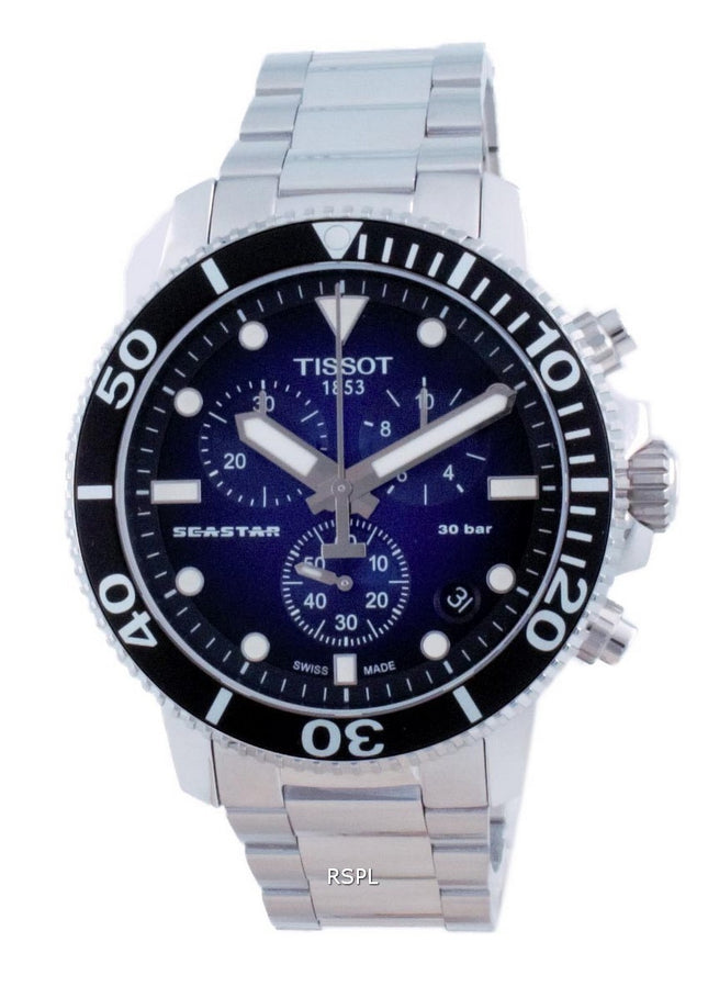 Orologio da uomo Tissot T-Sport Seastar 1000 cronografo al quarzo Diver T120.417.11.041.01 T1204171104101 300M