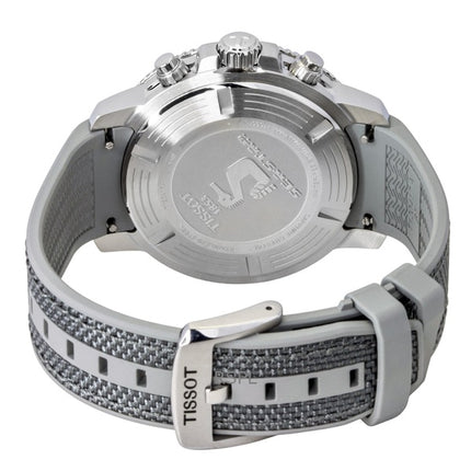 Orologio da uomo Tissot Seastar 1000 Cronografo con cinturino in tessuto, quadrante nero, movimento al quarzo subacqueo T120.417.17.081.01, impermeabile fino a 300 metri.
