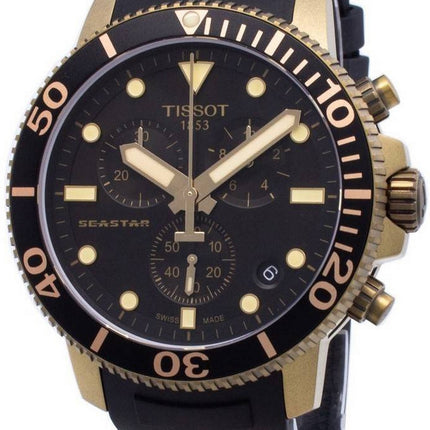 Orologio da uomo Tissot Diver's Seastar T120.417.37.051.01 T1204173705101 Cronografo al quarzo 300M da uomo