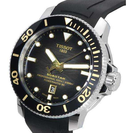 Orologio da uomo Tissot T-Sport Seastar 2000 Professional Powermatic 80 Diver&#39;s T120.607.17.441.01 T1206071744101 600M