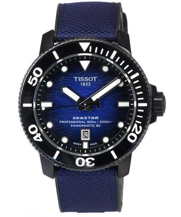 Tissot T-Sport Seastar 2000 Professional Powermatic 80 Diver&#39;s T120.607.37.041.00 T1206073704100 600M Orologio da uomo