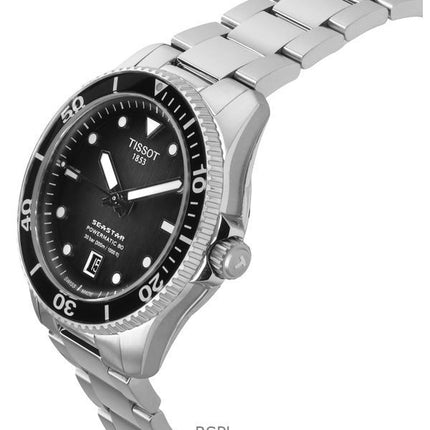 Orologio da uomo Tissot Seastar 1000 Powermatic 80 quadrante grigio automatico subacqueo T120.807.11.051.00 300M