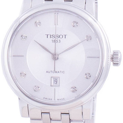 Orologio da donna Tissot T-Classic Carson T122.207.11.036.00 T1222071103600 con accenti automatici di diamanti