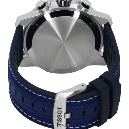 Orologio da uomo Tissot Supersport Chronograph cinturino in tessuto quadrante nero al quarzo T125.617.17.051.03 100M