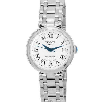 Orologio da donna Tissot T-Lady Bellissima in acciaio inossidabile con quadrante bianco automatico T126.207.11.013.00 T126207110