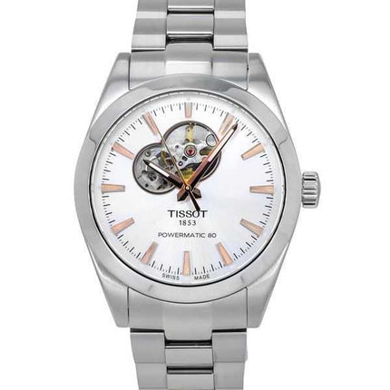 Tissot T-Classic Gentleman Powermatic 80 argento cuore aperto quadrante automatico T127.407.11.031.01 orologio da uomo 100M