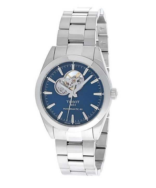 Tissot T-Classic Gentleman Powermatic 80 Open Heart quadrante blu automatico T127.407.11.041.01 orologio da uomo 100M