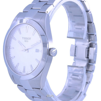 Orologio da uomo Tissot T-Classic Gentleman quadrante argentato al quarzo T127.410.11.031.00 T1274101103100 100M