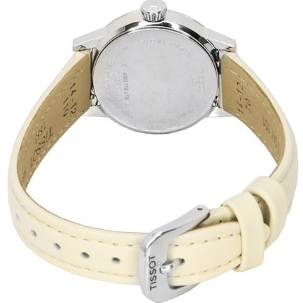 Tissot T-Classic Dream Lady cinturino in pelle quadrante argento quarzo T129.210.16.111.00 T1292101611100 orologio da donna