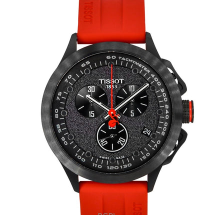 Tissot T-Race Vuelta Cronografo Cinturino in Silicone Quadrante Nero Quarzo T135.417.37.051.04 100M Orologio da Uomo