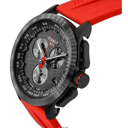 Tissot T-Race Vuelta Cronografo Cinturino in Silicone Quadrante Nero Quarzo T135.417.37.051.04 100M Orologio da Uomo