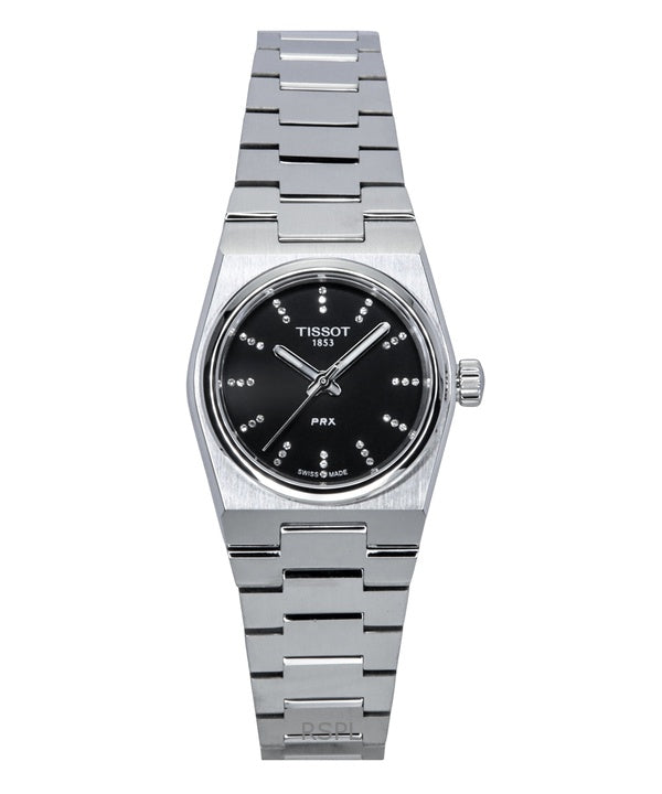 Orologio da donna Tissot PRX in acciaio inossidabile con quadrante nero al quarzo T137.010.11.056.00 100M