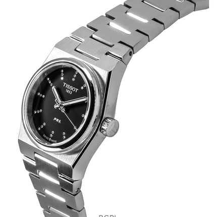 Orologio da donna Tissot PRX in acciaio inossidabile con quadrante nero al quarzo T137.010.11.056.00 100M