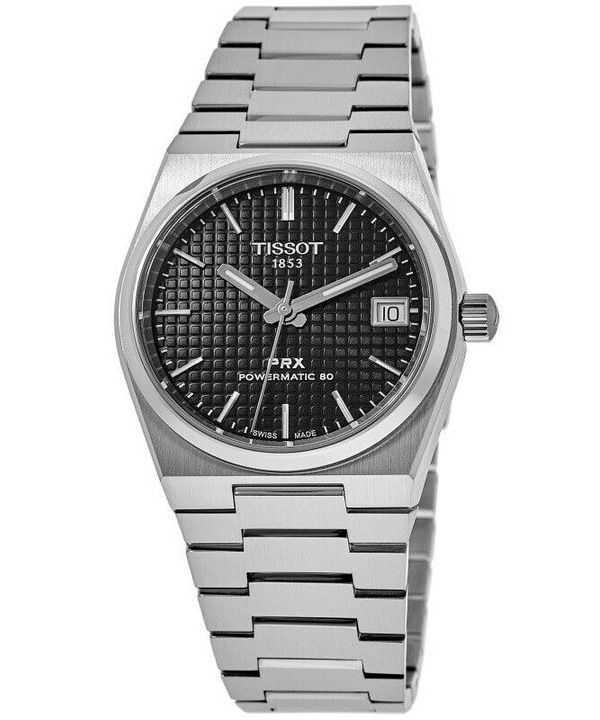 Tissot PRX T-Classic Powermatic 80 quadrante nero automatico T137.207.11.051.00 100M orologio unisex