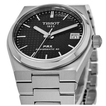 Tissot PRX T-Classic Powermatic 80 quadrante nero automatico T137.207.11.051.00 100M orologio unisex
