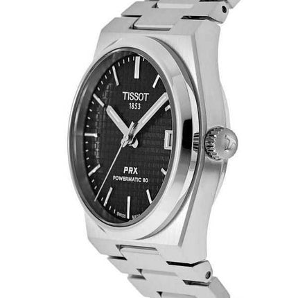 Tissot PRX T-Classic Powermatic 80 quadrante nero automatico T137.207.11.051.00 100M orologio unisex
