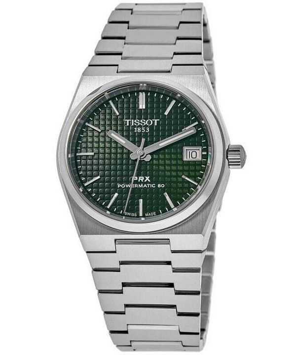 Tissot PRX T-Classic Powermatic 80 quadrante verde automatico T137.207.11.091.00 100M orologio unisex