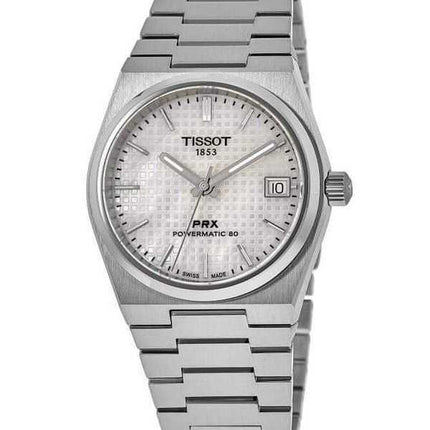 Tissot PRX T-Classic Powermatic 80 quadrante bianco madreperla automatico T137.207.11.111.00 100M orologio unisex