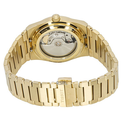 Orologio da donna Tissot PRX Powermatic 80 color oro in acciaio inossidabile con quadrante champagne automatico T137.207.33.021.00 100M