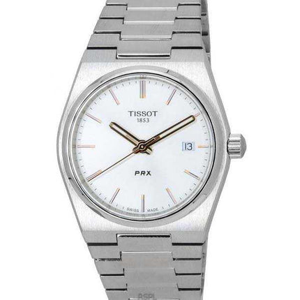 Tissot PRX T-Classic acciaio inossidabile quadrante argento quarzo T137.210.11.031.00 T1372101103100 100M orologio unisex