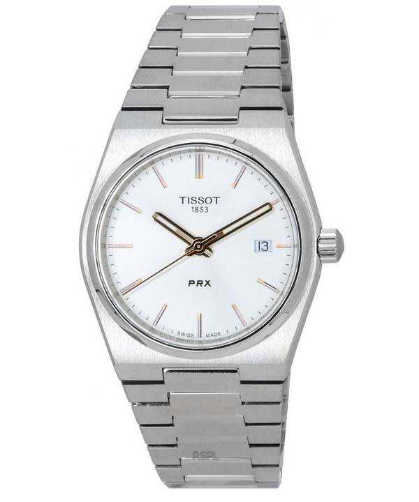 Tissot PRX T-Classic acciaio inossidabile quadrante argento quarzo T137.210.11.031.00 T1372101103100 100M orologio unisex