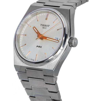 Tissot PRX T-Classic acciaio inossidabile quadrante argento quarzo T137.210.11.031.00 T1372101103100 100M orologio unisex