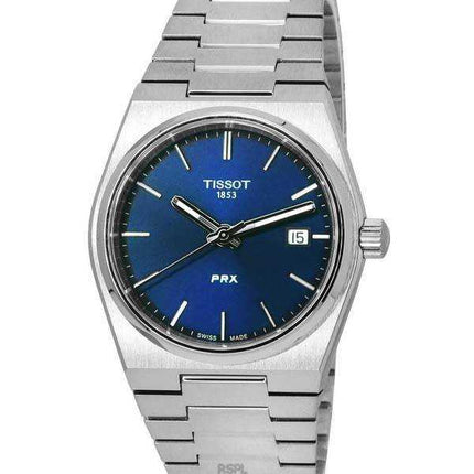 Orologio unisex Tissot PRX T-Classic in acciaio inossidabile con quadrante blu al quarzo T137.210.11.041.00 T1372101104100 100M