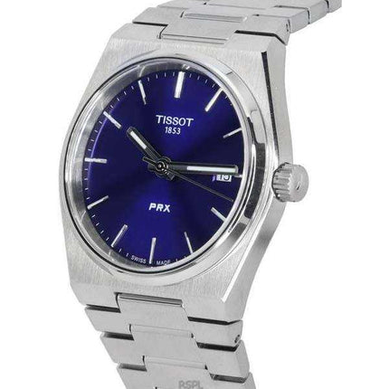 Orologio unisex Tissot PRX T-Classic in acciaio inossidabile con quadrante blu al quarzo T137.210.11.041.00 T1372101104100 100M