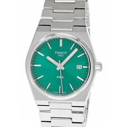 Orologio Tissot PRX T-Classic in acciaio inossidabile con quadrante verde al quarzo T137.210.11.081.00 100M unisex