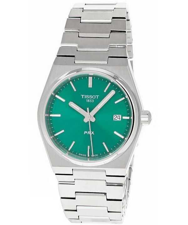 Orologio Tissot PRX T-Classic in acciaio inossidabile con quadrante verde al quarzo T137.210.11.081.00 100M unisex