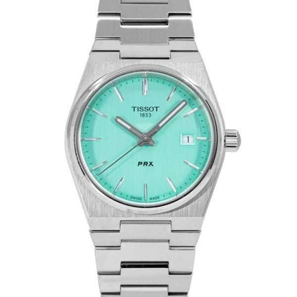 Orologio da donna Tissot T-Classic PRX in acciaio inossidabile con quadrante verde chiaro al quarzo T137.210.11.091.00 100M