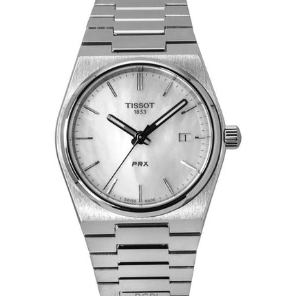 Orologio Tissot PRX Classic Contemporary in acciaio inossidabile con quadrante in madreperla bianca al quarzo T137.210.11.111.00 100M unisex