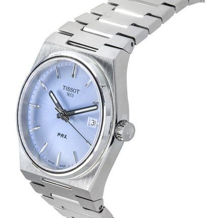 Tissot T-Classic PRX acciaio inossidabile quadrante azzurro al quarzo T137.210.11.351.00 orologio unisex 100M
