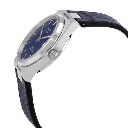 Orologio da uomo Tissot PRX Powermatic 80 cinturino in pelle quadrante blu automatico T137.407.16.041.00 100M