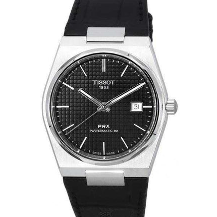 Orologio da uomo Tissot PRX T-Classic Powermatic 80 quadrante nero T137.407.16.051.00 T1374071605100 100M