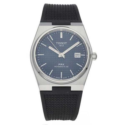 Orologio da uomo Tissot PRX T-Classic Powermatic 80 cinturino in gomma quadrante blu automatico T137.407.17.041.00 100M