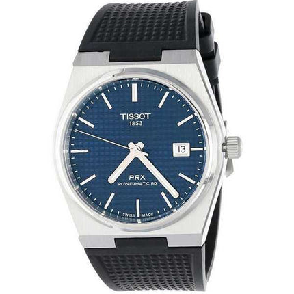Orologio da uomo Tissot PRX T-Classic Powermatic 80 cinturino in gomma quadrante blu automatico T137.407.17.041.00 100M