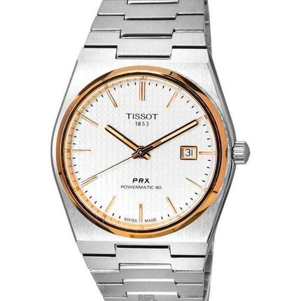 Orologio da uomo Tissot PRX T-Classic Powermatic 80 quadrante argento T137.407.21.031.00 T1374072103100 100M