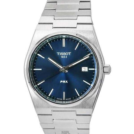 Orologio da uomo Tissot PRX T-Classic in acciaio inossidabile con quadrante blu al quarzo T137.410.11.041.00 T1374101104100 100M